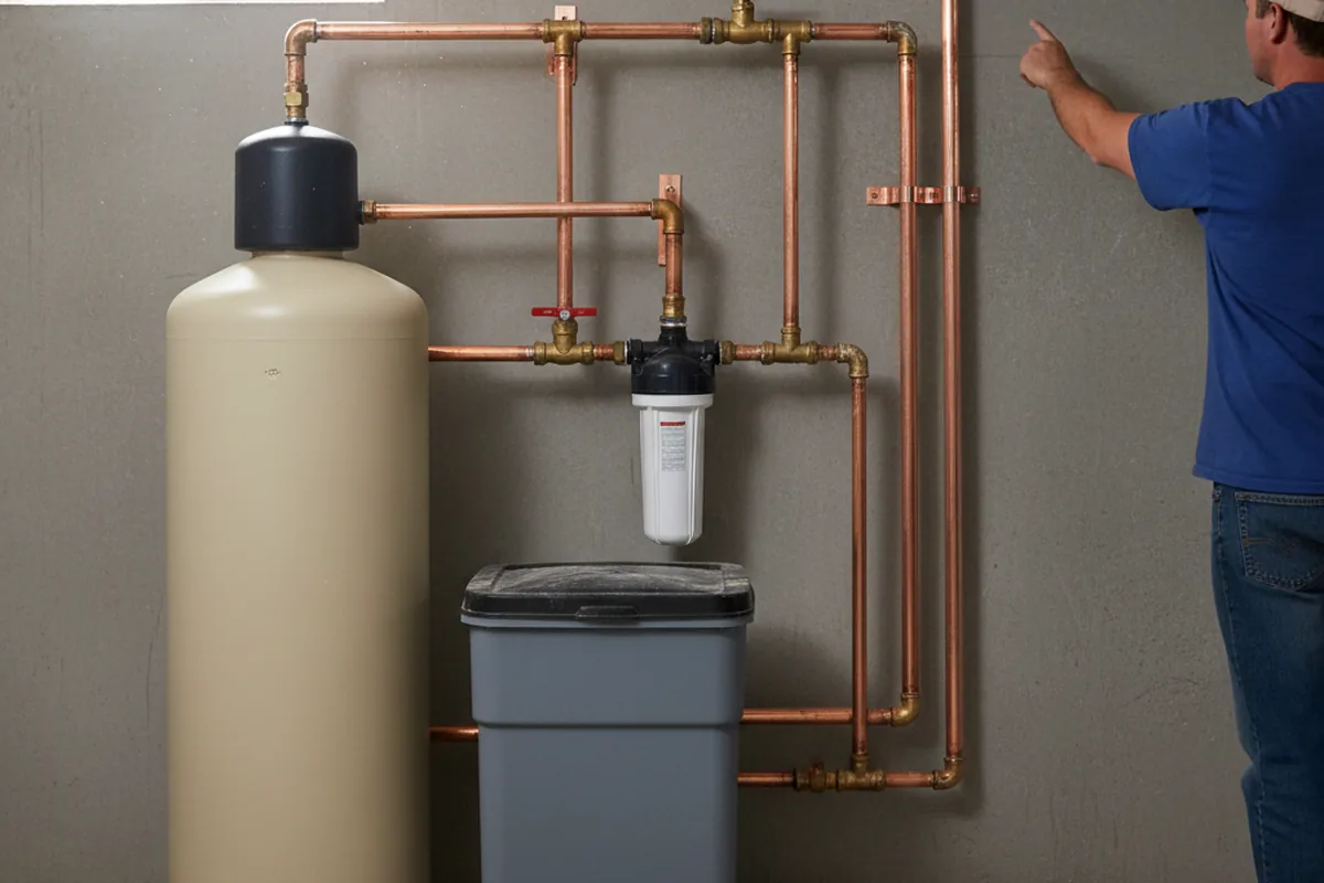 Whole-house water treatment system installed in Center Line